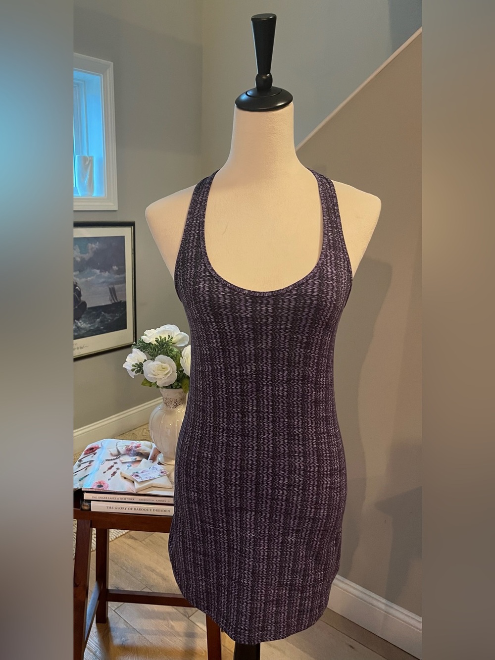 LULULEMON/ATHLETICA Racerback Ziggy Wee Caspian Tank X-Long Purple/Black MEDIUM
